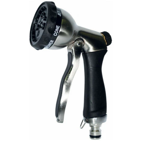 BOUTTé Pistolet Arrosage Lavage Métal Brossé Rapide Pomme 7 Jets BOUTTE 3 BOUTTé Pistolet Arrosage Lavage Métal Brossé Rapide Pomme 7 Jets BOUTTE